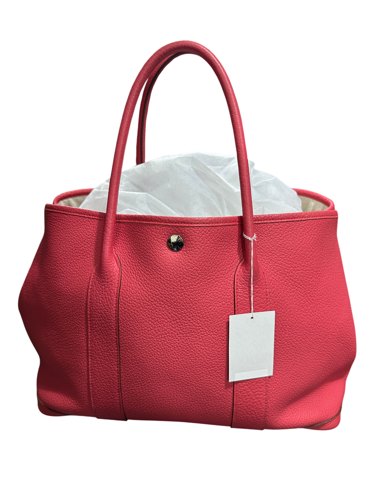 Hermes Garden Party PM 35 Pink All-Leather Tote Bag Square O Stamp - He430