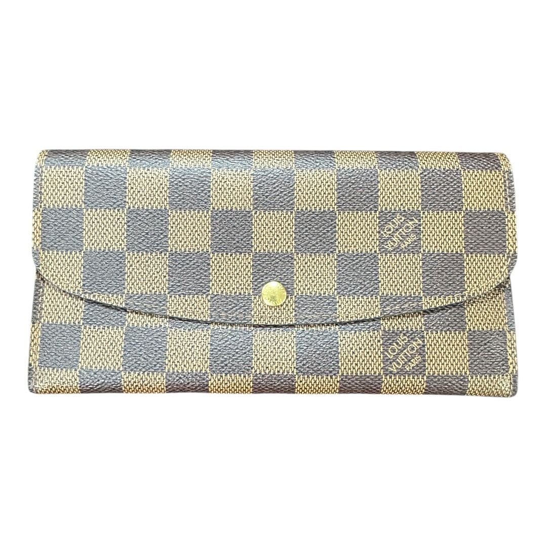 Authentic Louis Vuitton Damier Ebene Canvas Long Wallet LO2160