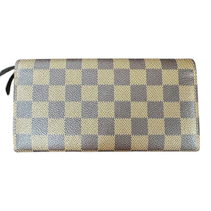 Authentic Louis Vuitton Damier Ebene Canvas Long Wallet LO2160