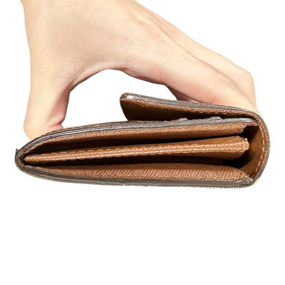 Authentic Louis Vuitton Monogram Canvas Sarah Flap Long Wallet LO2157