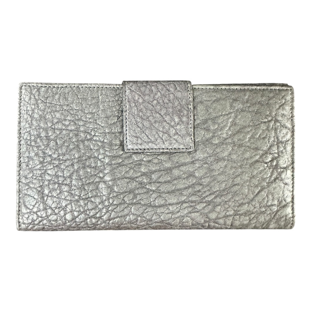 Authentic Bvlgari Leoni Lion Head Metallic Leather Long Wallet BV57