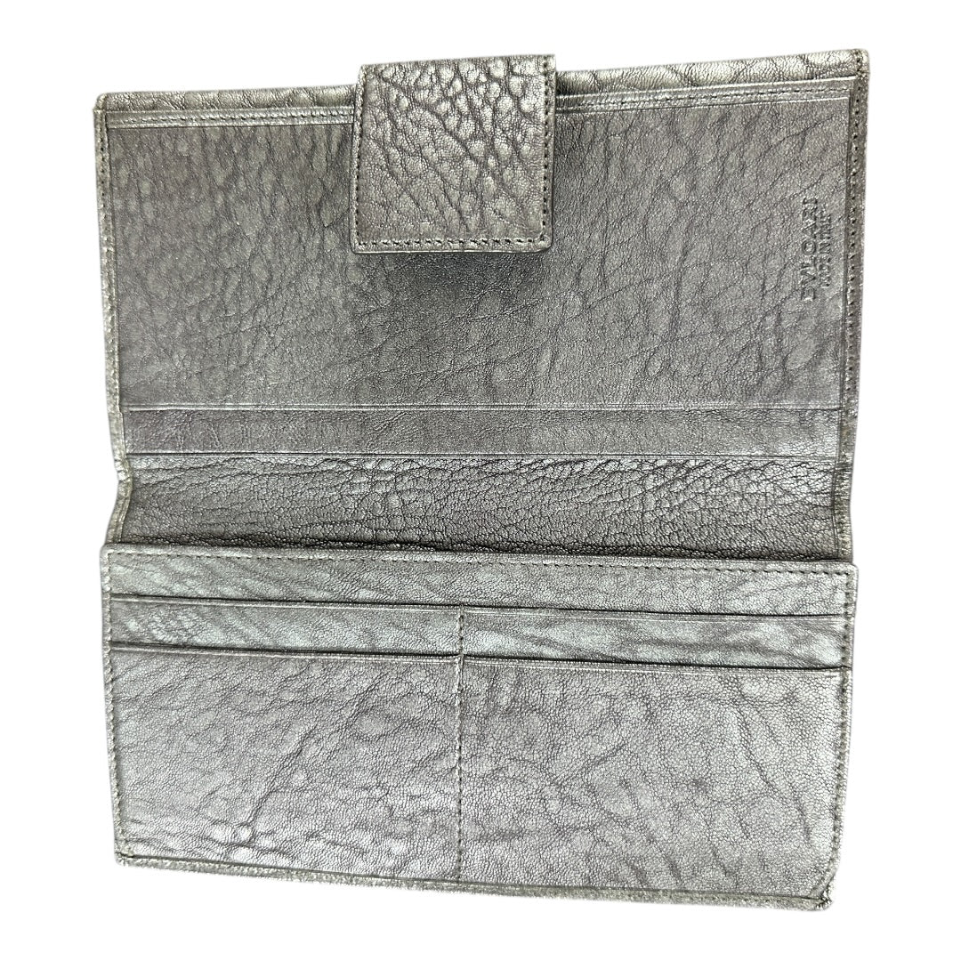 Authentic Bvlgari Leoni Lion Head Metallic Leather Long Wallet BV57