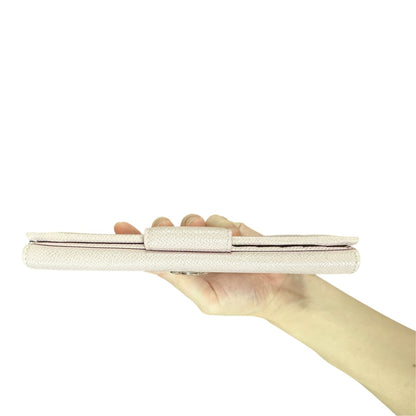 Authentic Bvlgari Bvlgari Logo Clip Leather Long Wallet Light Pink BV58