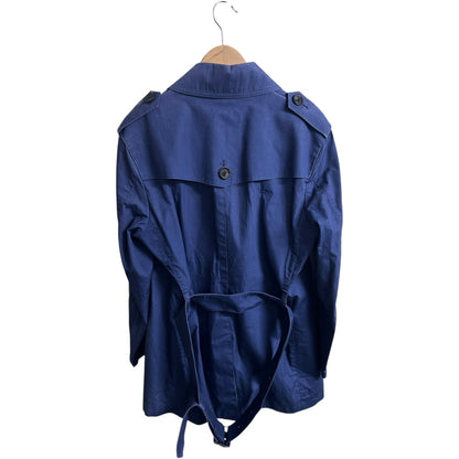 Authentic Burberry Black Label Blue Trench Coat with Pink Lining BU1084
