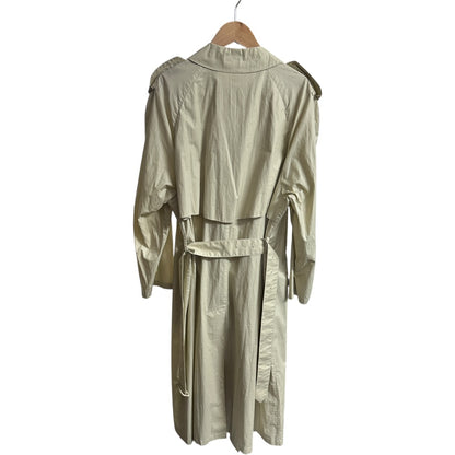 Authentic Burberrys Vintage Single Breasted Trench Coat Light Beige BU1074