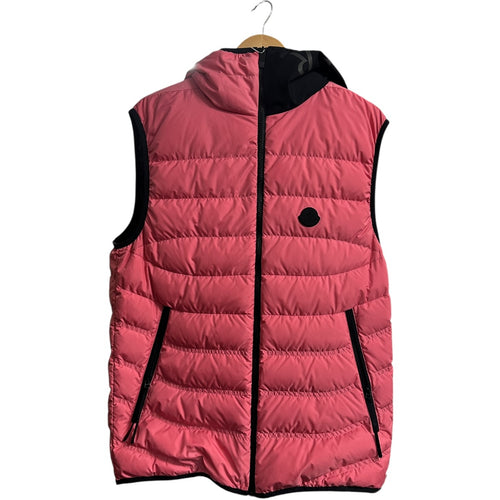 MONCLER Pink Hooded Down Vest Matte Finish MO248