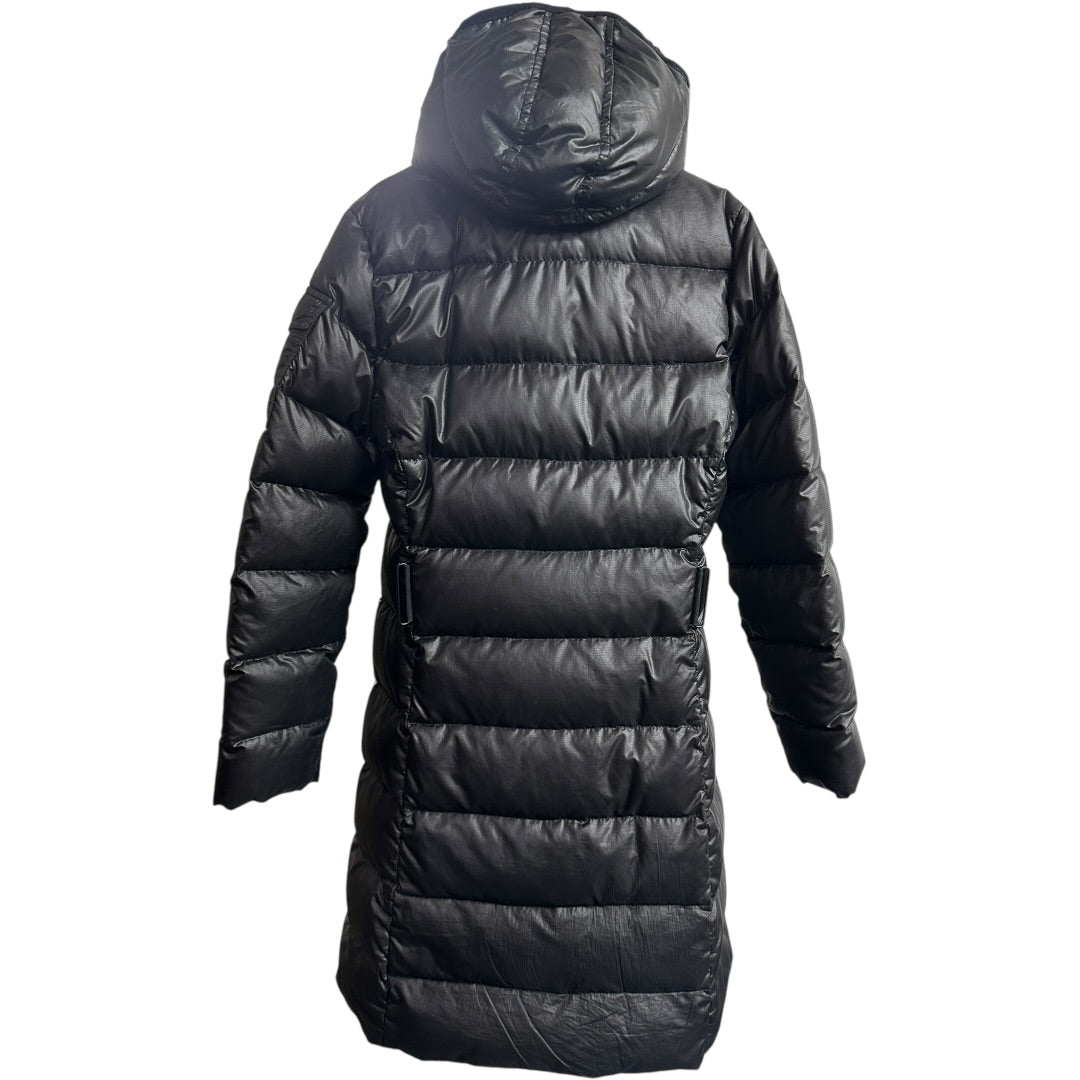 Moncler Shiny Black Long Down Coat Quilted Parka MO246