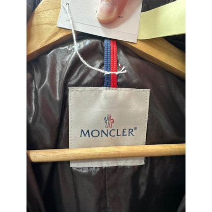 MONCLER Brown Quilted Long Down Coat with Belt MO250