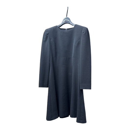 Authentic Christian Dior Black Long Sleeve A-Line Dress Minimalist Chic Ch2031