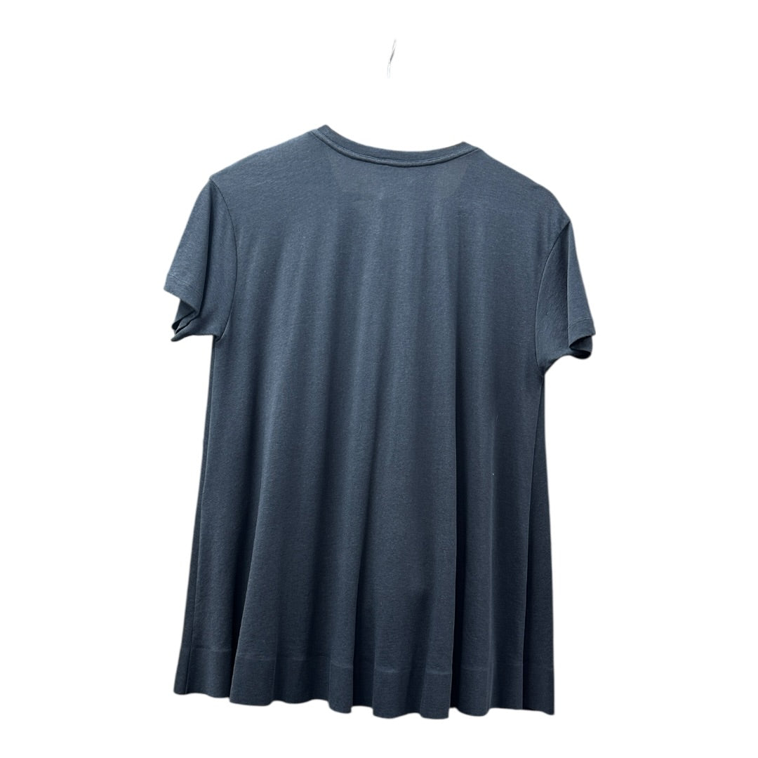 Authentic Balenciaga Black Asymmetric Drape Short Sleeve Top Ba37