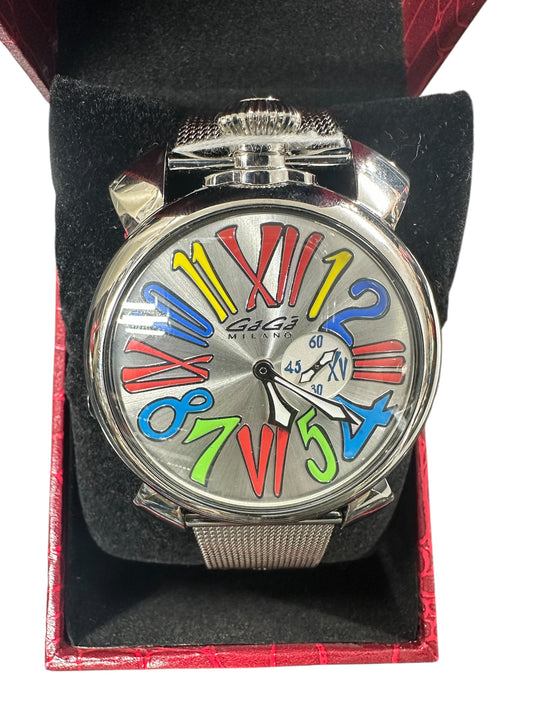 GaGa MILANO Manuale 44mm Multi-Color Dial Stainless Steel Watch - ER98
