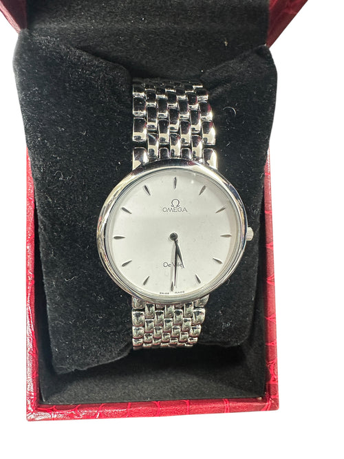 OMEGA De Ville Prestige Quartz Silver Dial Stainless Steel Watch - ER54