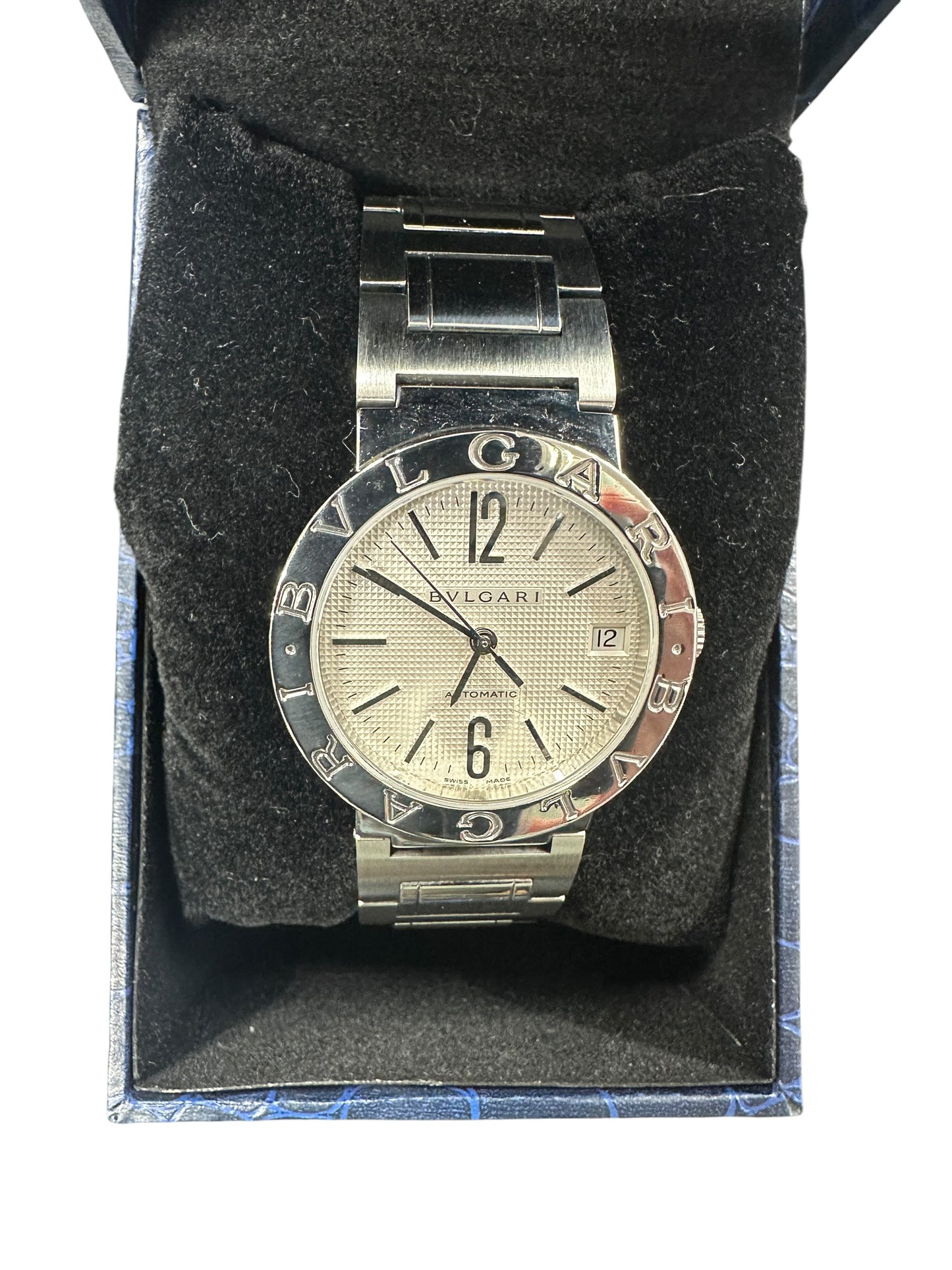 BVLGARI BVLGARI Automatic Silver Guilloché Dial Men's Watch - ER99