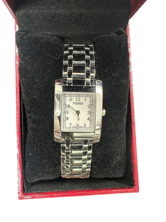 FENDI Swiss Made Square Stainless Steel Ladies Watch ER53
