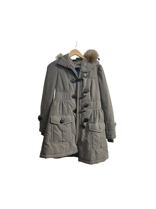 Burberry Fur-Trimmed Hooded Coat (BU1203)