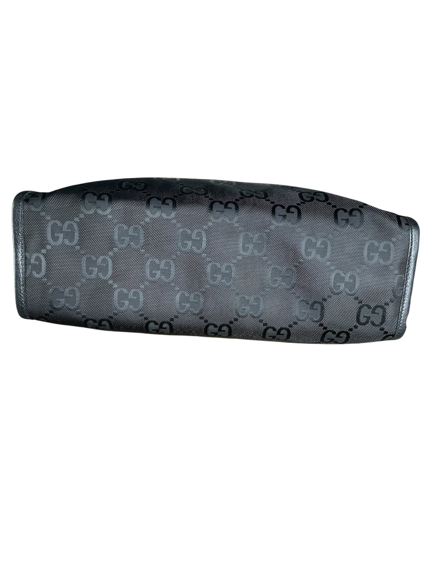 GUCCI Off The Grid GG Econyl Tote Bag Black Silver Hardware GU601